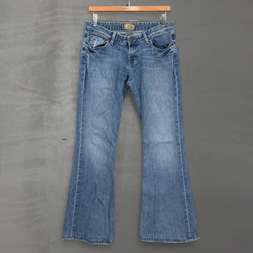BKE Denim Starlite Stretch Flare Jeans Blue Bootcut Low Rise 30 x 29
